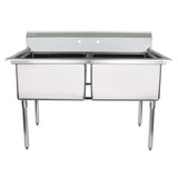 Empura ESD22424 - Sink, 55"W X 29.5"D X 44.25"H, (2) Compartment