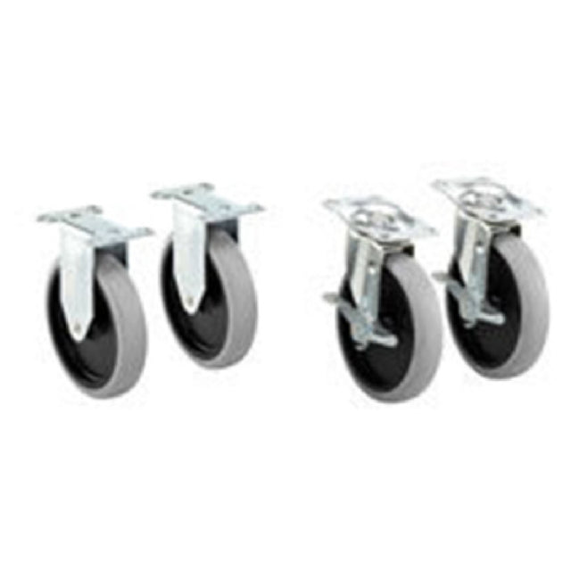 Rubbermaid 1997371 Casters 5" (2) Fixed & (2) Locking Swivel