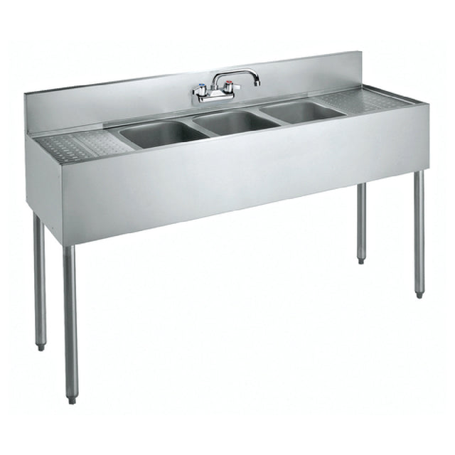 Krowne CS-1860 Convenience Store Sink Three Compartment 60"W X 19"D X 42-1/2"H