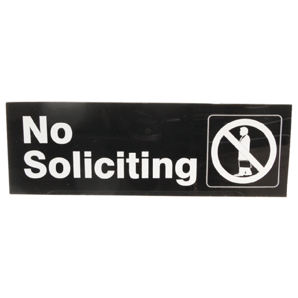Traex 4527 Sign No Soliciting Blk 3x9"