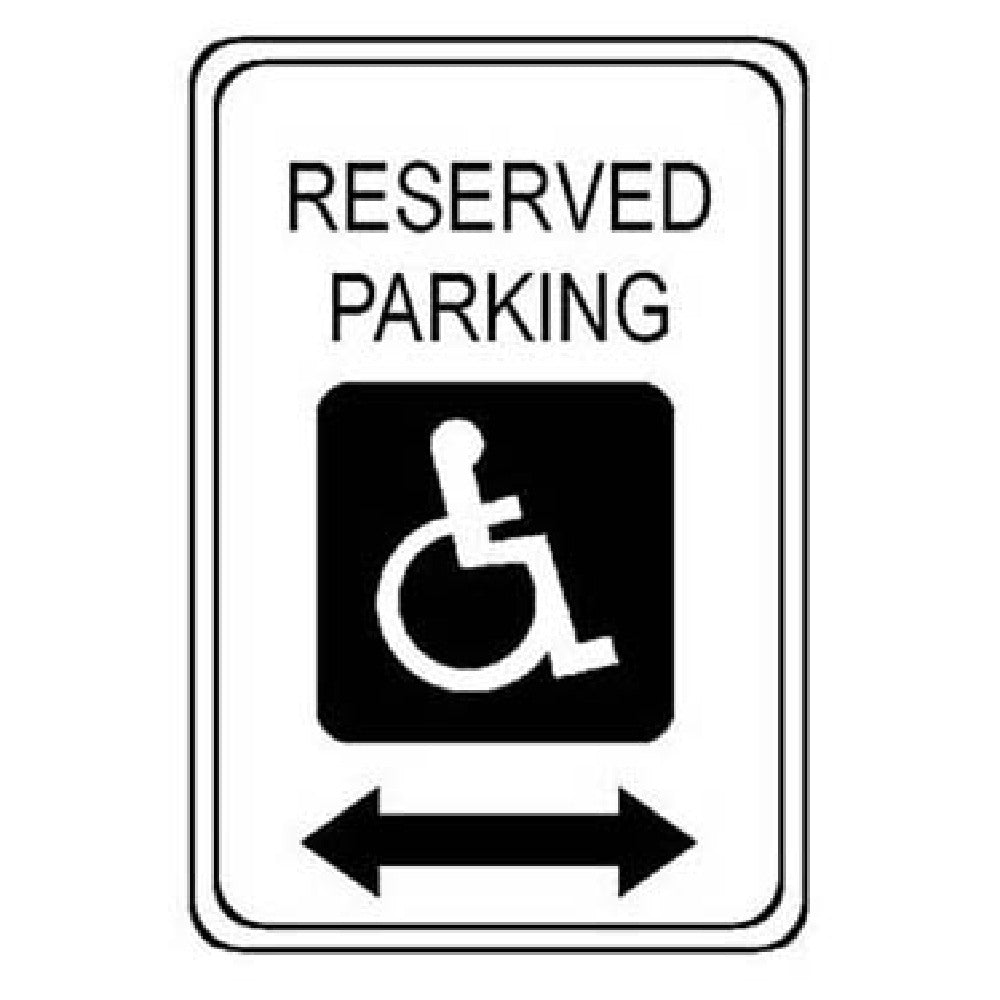 AllPoints 2801211 Sign Reserved Parking W/ Arrow