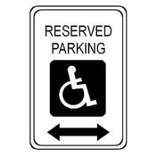 AllPoints 2801211 Sign Reserved Parking W/ Arrow
