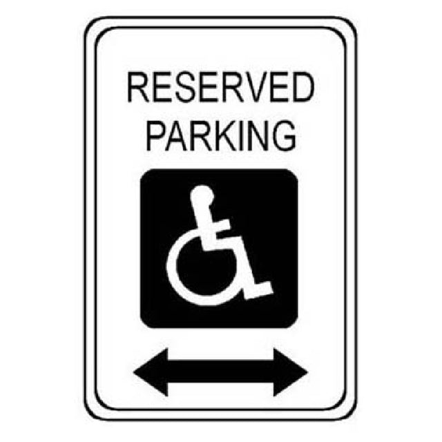 AllPoints 2801211 Sign Reserved Parking W/ Arrow
