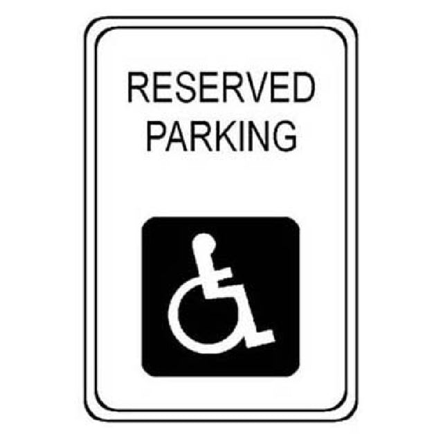 AllPoints 2801213 Sign Reserved Parking 18x24