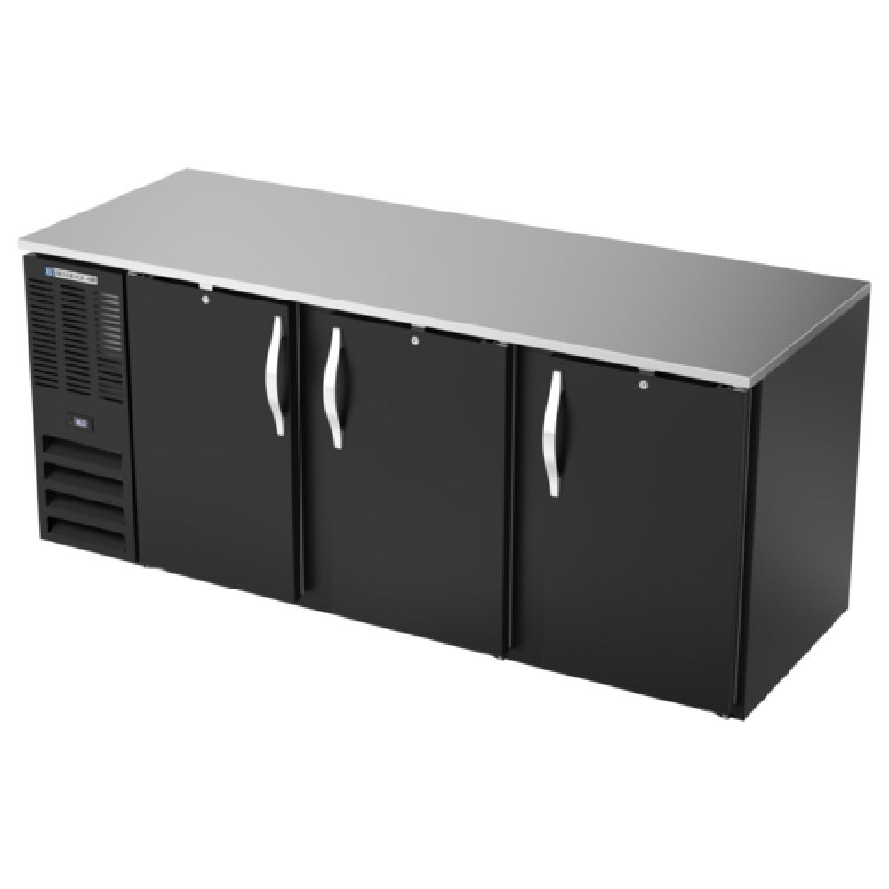 Beverage Air BB78HC-F-B - Refrigerated Food Rated Back Bar Storage Cabinet, Three-section