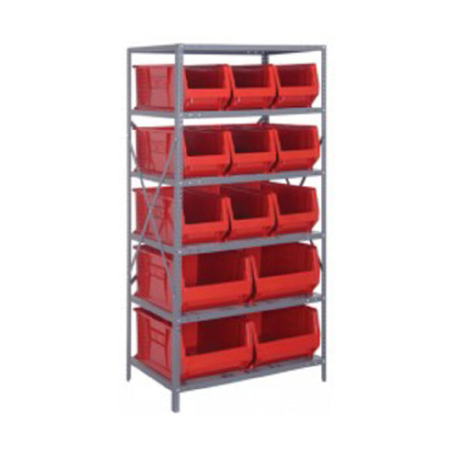Quantum 2475-953954_RED - Shelving Unit, 24"D X 36"L X 75"H, Heavy Duty