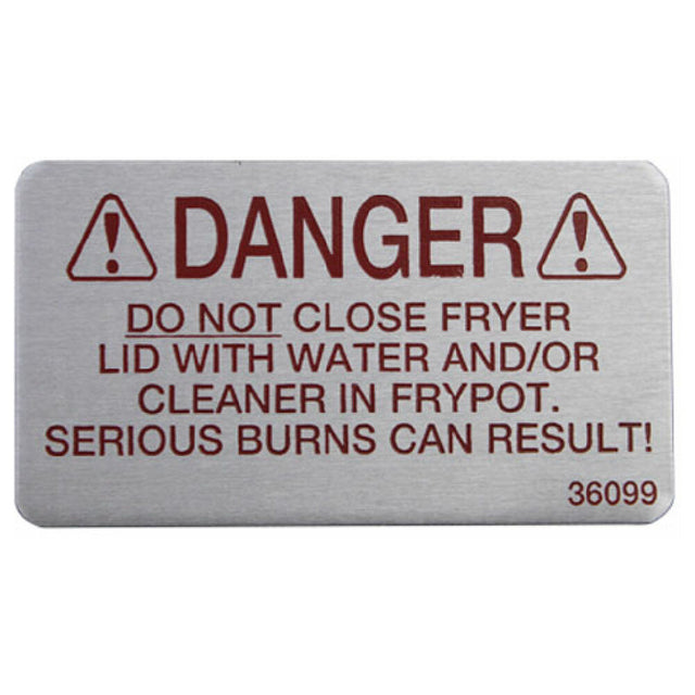 Henny Penny 36099 Label Danger
