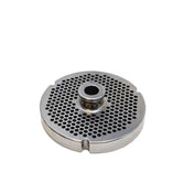 Omcan 11169 (11169) Stainless Steel #32 Machine Plate With Hub 3.5mm (9/64") Three Notches/ Round