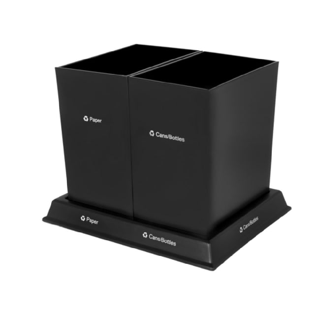 Central Specialties RC2-222-500 ReCollect2 Recycle Bin Set 15-1/4"W X 12-1/4"D X 12"H Includes (2) 2-1/2 Gallon Capacity Containers