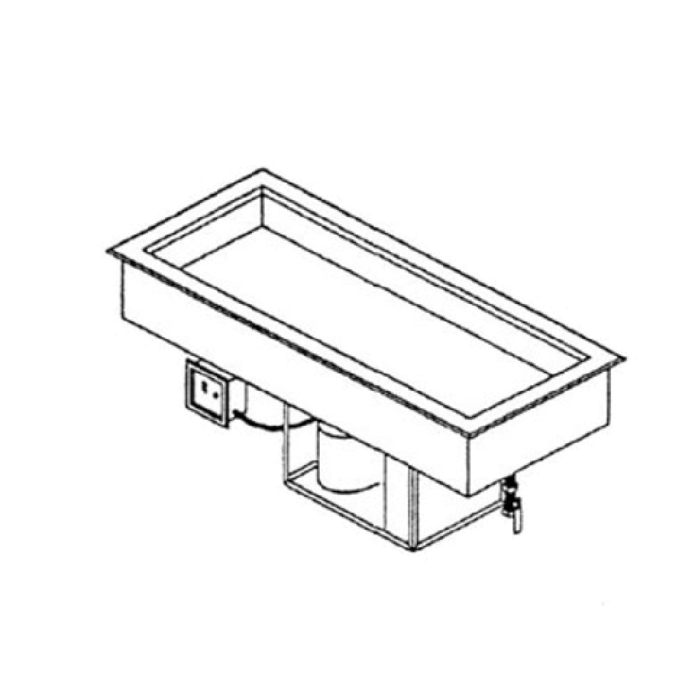 Piper Products 6-CMDI - Drop-In Cold Food Unit, Mechanical Refrigeration, (6) Well With 1" Drain