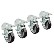 Krowne 28-166S Krowne Triangle Heavy Duty Plate Caster Swivel With Lock 5-1/2" X 5-1/2" X 5" Triangle Plate