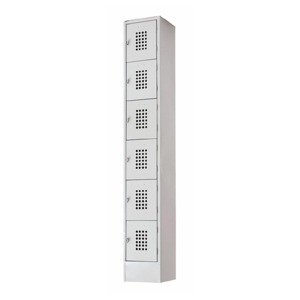 Hubert 13077 - Locker, 6-tier, 12" X 18" X 72"H