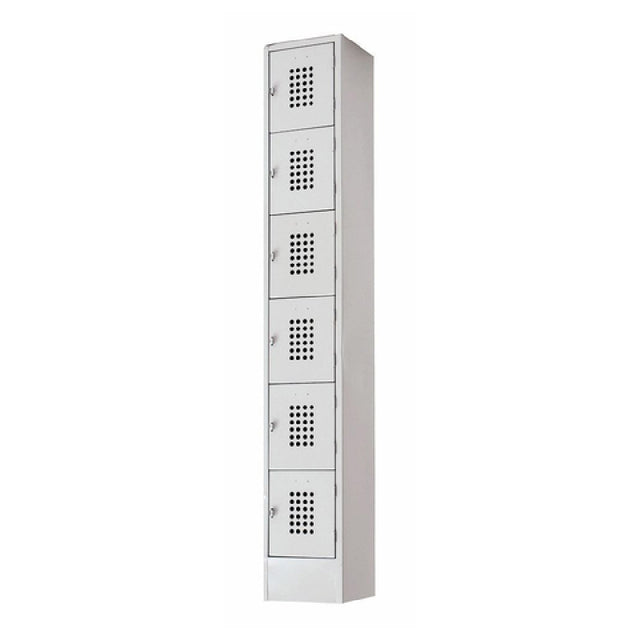 Hubert 13077 - Locker, 6-tier, 12" X 18" X 72"H