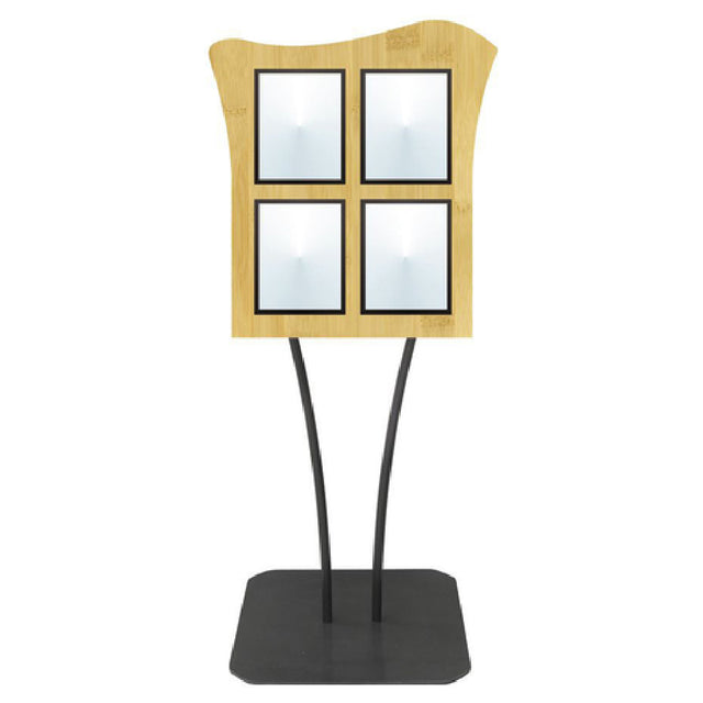 Hubert 23796 - Menu Board, 4-pocket, Floor Stand