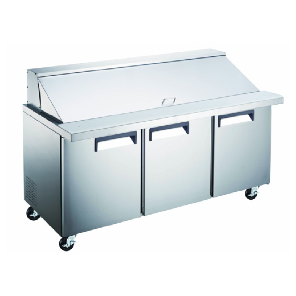 Admiral Craft GRSLM-3D Grista Refrigerated Mega Top Salad/Sandwich Prep Table 3-section