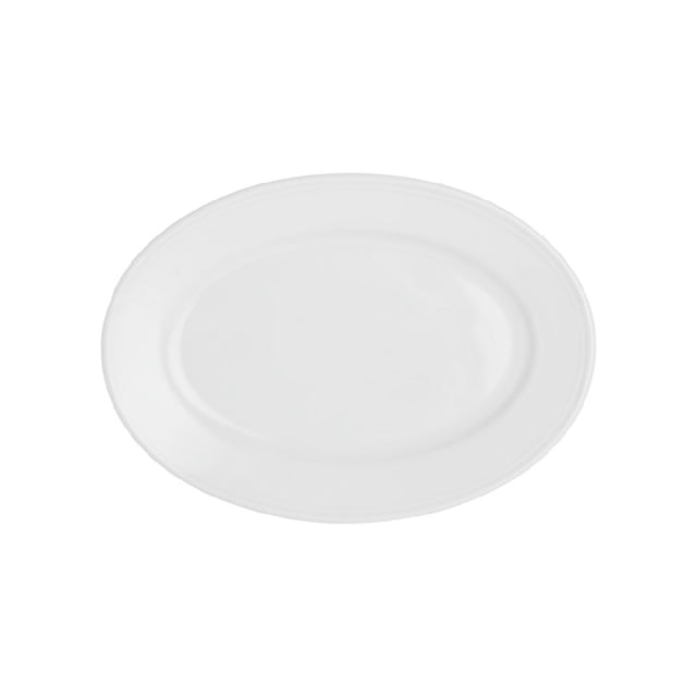 Arc Cardinal FP366 Arcoroc Aluminite Universal Oval Platter (L:10.0'' X W:7.0'') High Alumina Porcelain
