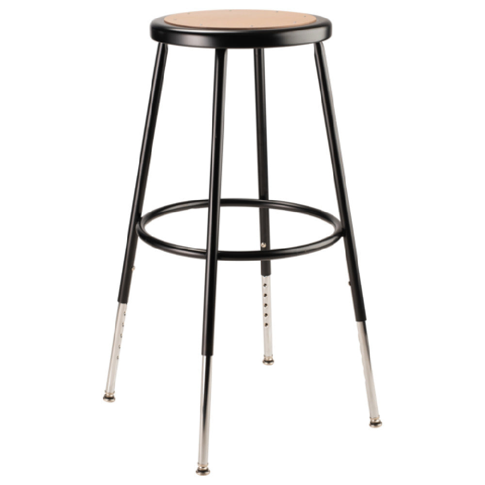 National Public Seating 6224H-10 NPS® 25"-33" Height Adjustable Heavy Duty Steel Stool