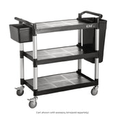 CAC China BTUC-19BK Utility Cart 40-1/8"L X 19-3/4"W X 37-3/4"H 3-tier