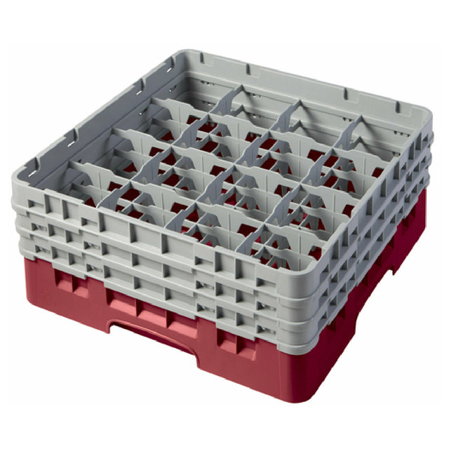 Cambro 16S638416 Camrack® Glass Rack With (3) Soft Gray Extenders Full Size