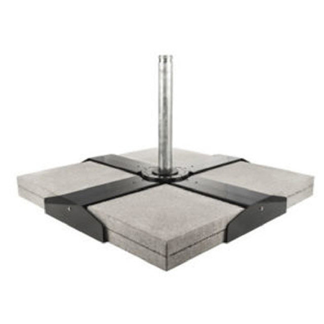 Plantation Prestige Commercial Furniture 2239816-0150 Modular Cross Umbrella Base 2-3 16" Pavers Per Quadrant Capacity