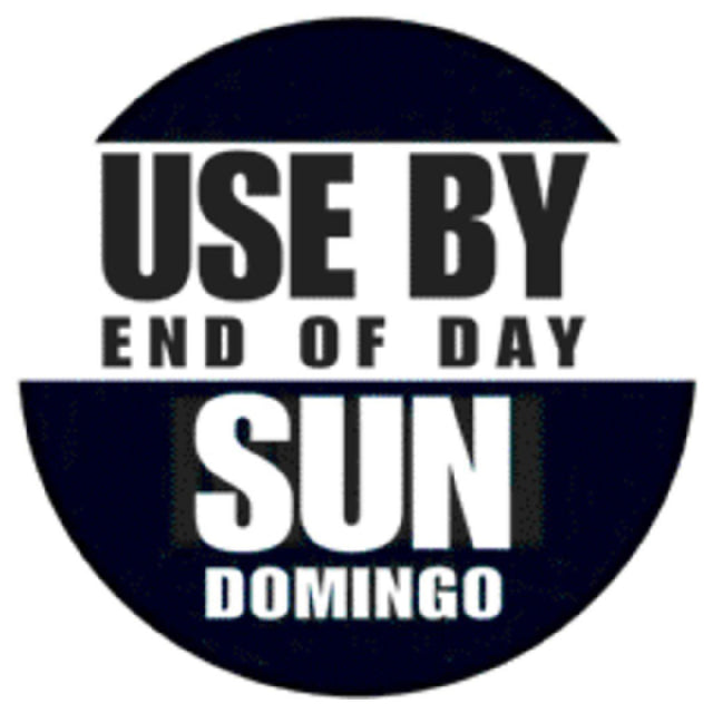 Hubert 75229 - Food Rotation Label, "Use By End Of Day Sunday", 3/4" Dia.