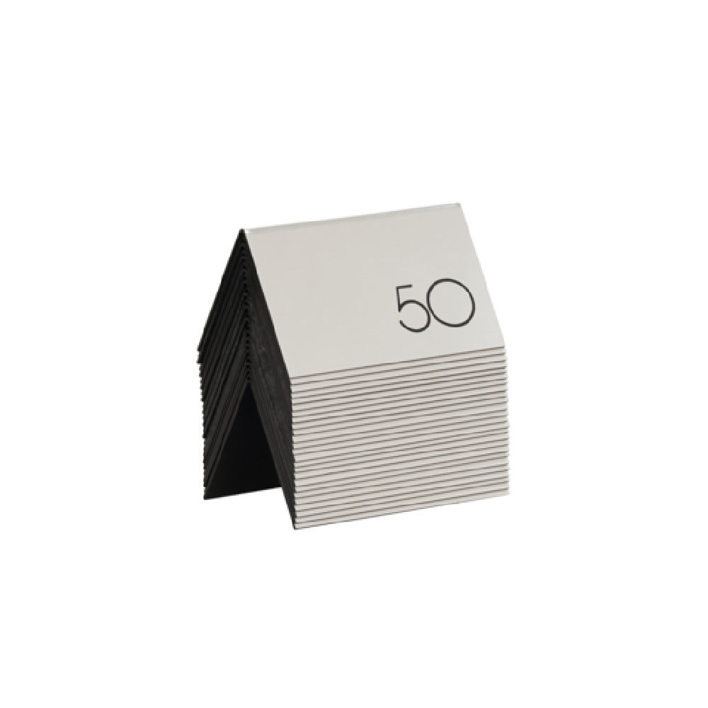 Cal Mil 22625B-10 Engraved Number Tent Set (26-50) 5"W X 3-1/2"H Horizontal