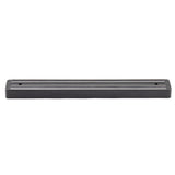 A black rectangular magnetic holder with two visible screw holes for wall mount, shown against a white background. The strip features a sleek, minimalist design with two parallel metal strips running along its length.