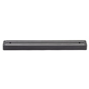 A black rectangular magnetic holder with two visible screw holes for wall mount, shown against a white background. The strip features a sleek, minimalist design with two parallel metal strips running along its length.