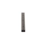 A slim, 18 inch rectangular metallic bar with a black base, oriented vertically against a white background. The Magnetic Holder features three evenly spaced holes along its center and fine parallel grooves running lengthwise.