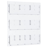 Alpine Industries ADI640-2935-CLR Hanging Magazine Rack 35" X 29" Adjustable Pockets