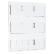 Alpine Industries ADI640-2935-CLR Hanging Magazine Rack 35" X 29" Adjustable Pockets
