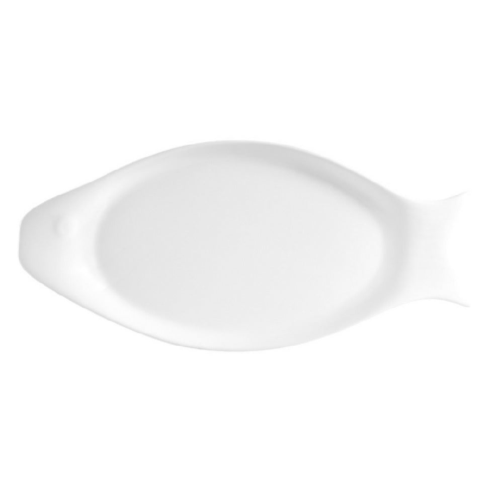 CAC China COL-F61 COL Fish Platter 15"L X 6-7/8"W X 7/8"H Oval Fish Shape
