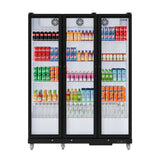 Koolmore KM-MDR-3FGD KoolMore Merchandiser Full Glass Doors Refrigerator 71"W X 22.63"D X 78.34"H
