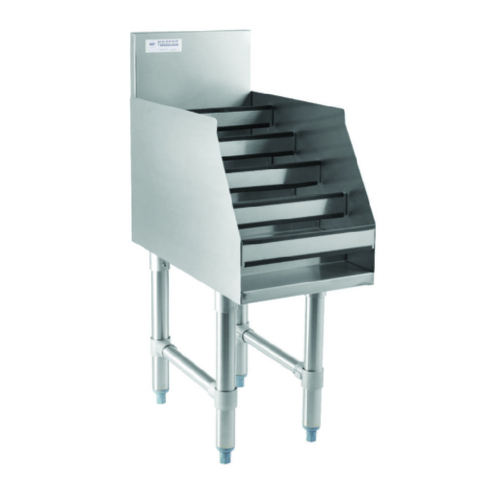 Hubert 65328 - Kratos Five-Tiered Stainless Steel Liquor Display Rack, 23" D, 18"