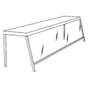 Atlas Metal PRC-3 Protector Case Countertop Installation For Single Service