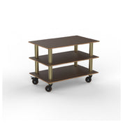Steelite MGCMLX02WBXH - Modular Classic Medium Unit Mango Wood Brushed Brass Heavy Duty Casters