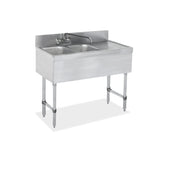 Steel Works Stainless SWBAR2B36-R Two Compartment Underbar Sink 36" X 18-3/4" X 33"H