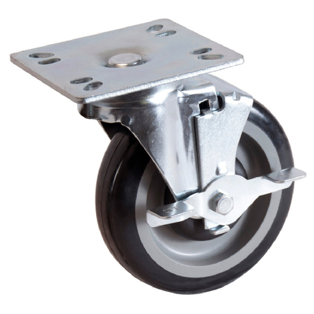 BK Resources 5SBR-UP3-PLY-TLB Caster 5" Diameter Swivel Plate Top Lock Brake