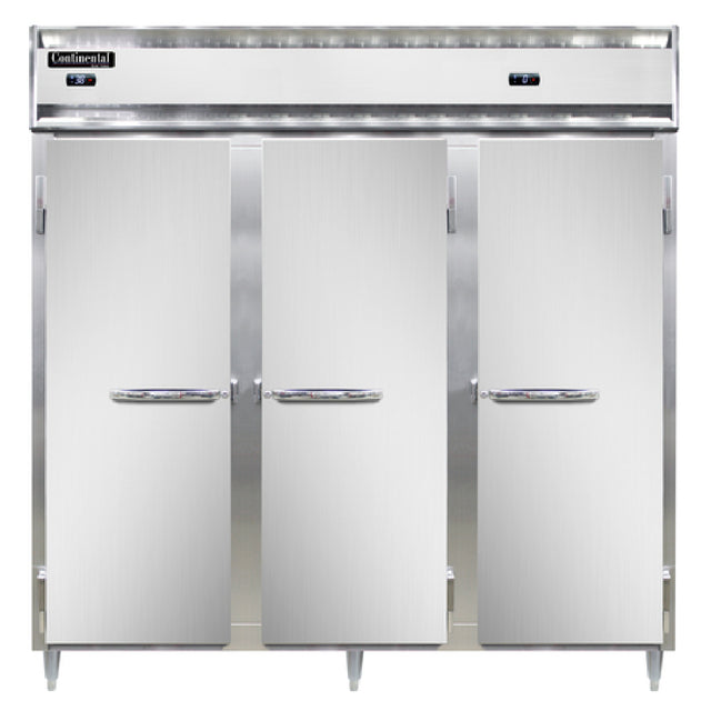 Continental Refrigerator D3RRFN Designer Line Refrigerator/Freezer Reach-in Three-section