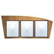 Hubert 25713 - Menu Board, 3-pocket, Wall-mount
