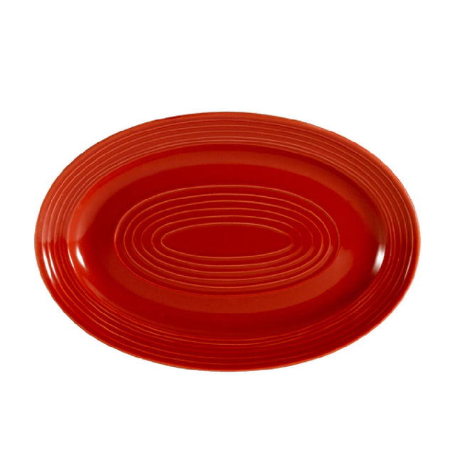 CAC China TG-34-R Tango Platter 9-5/8"L X 6-1/2"W X 1"H Oval