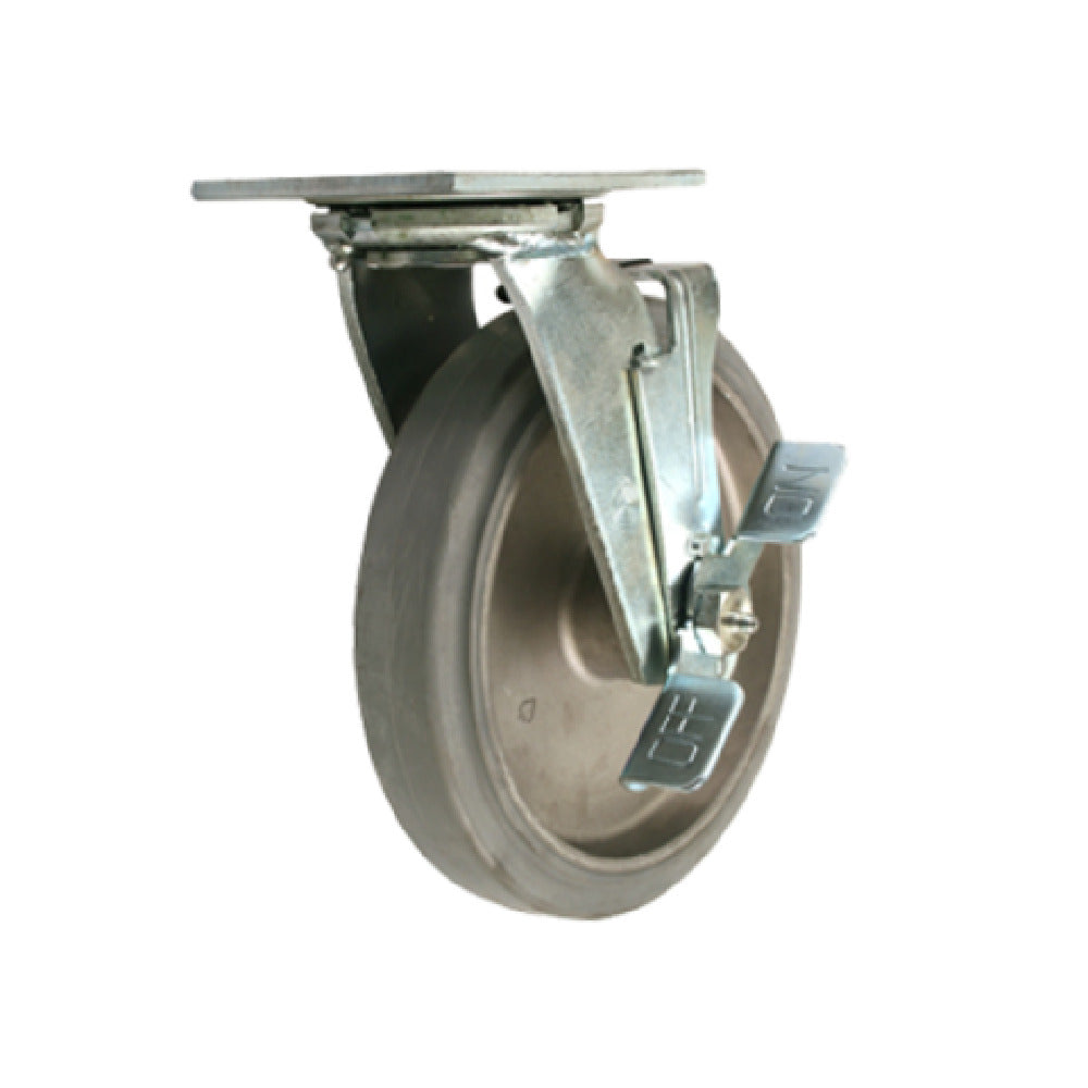 Forbes Industries 1639-S/BK Replacement Caster 8" Dia. MOR Gray Wheel (cast Aluminum Hub)