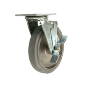 Forbes Industries 1639-S/BK Replacement Caster 8" Dia. MOR Gray Wheel (cast Aluminum Hub)