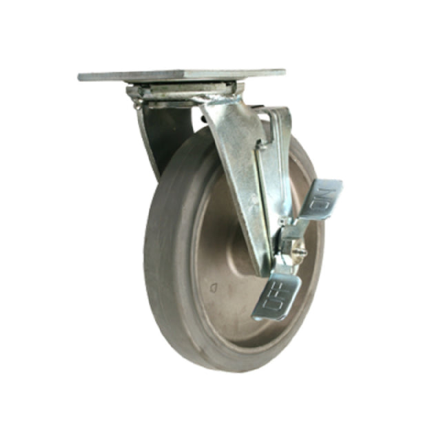 Forbes Industries 1639-S/BK Replacement Caster 8" Dia. MOR Gray Wheel (cast Aluminum Hub)