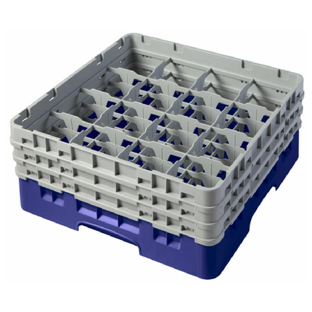 Cambro 16S638186 Camrack® Glass Rack With (3) Soft Gray Extenders Full Size
