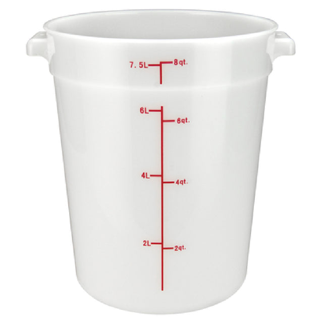 Winco PPRC-8W Storage Container 8 Qt. 8.88" X 10.38" X 10.75"H