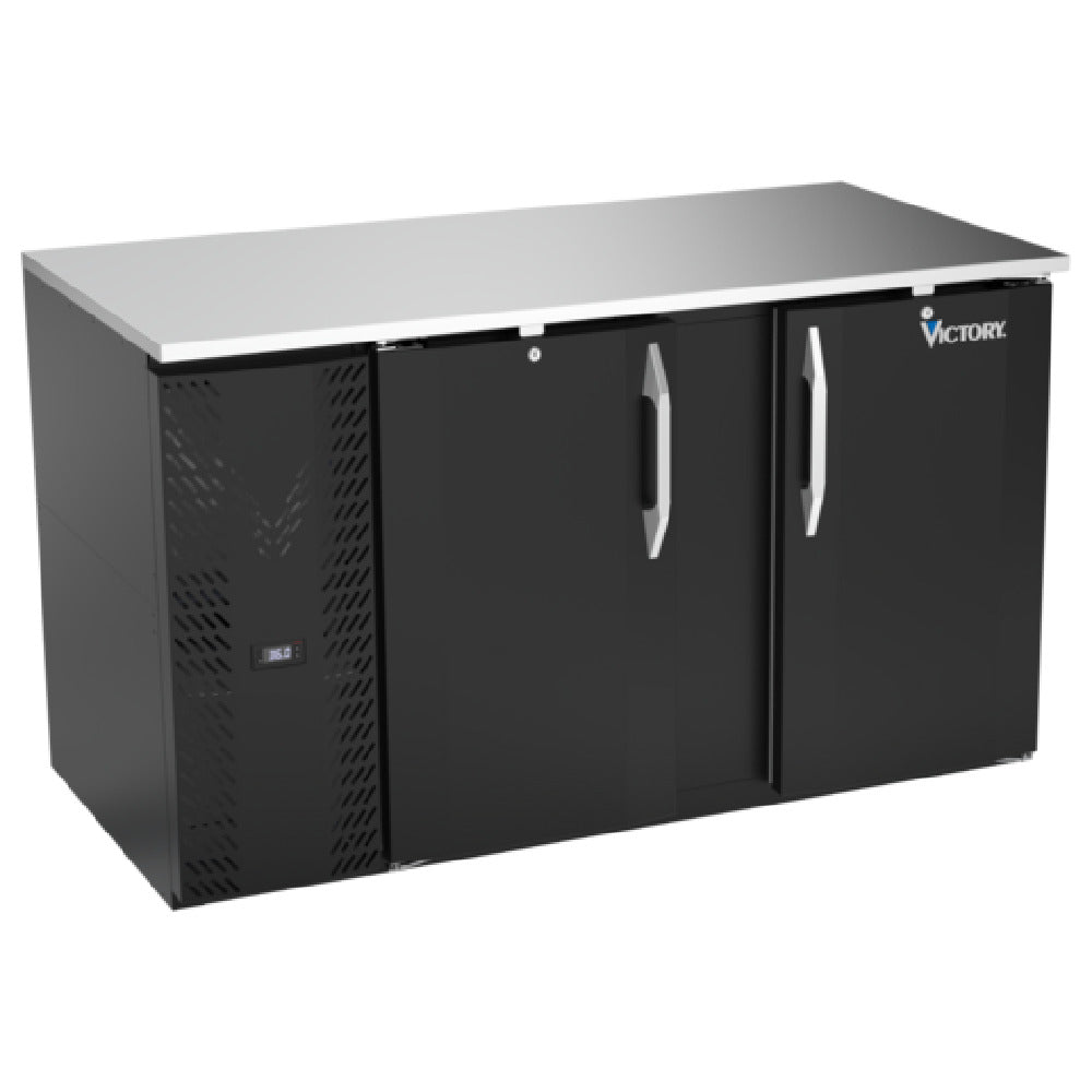 Victory VBB58HC-F-B - Back Bar Refrigerator, Food Rated, Two-section