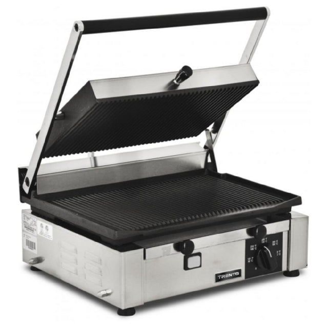 Omcan 11377 (PG-IT-0610-R) Trento Sandwich Grill Single 10" X 14" Grill Surface