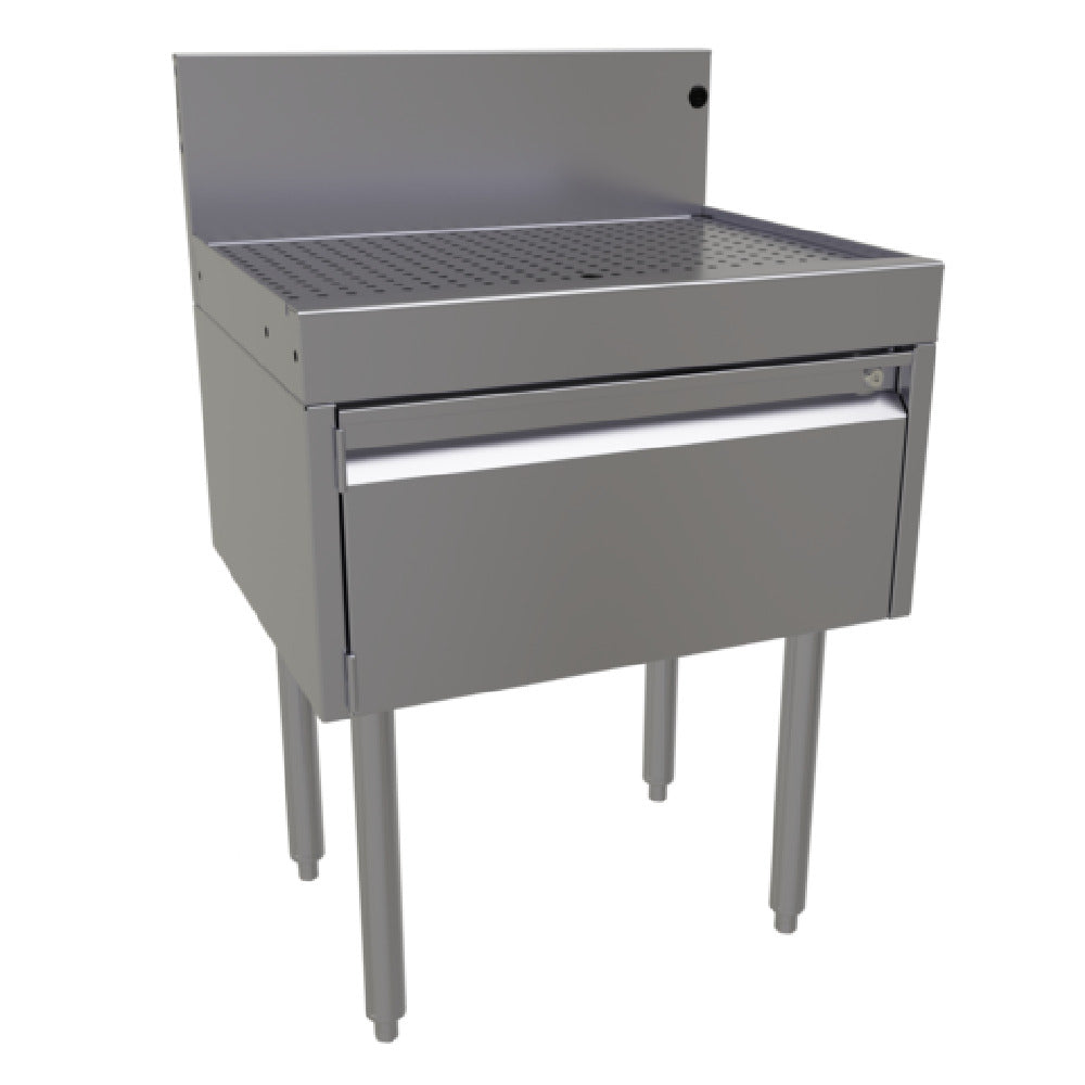 Glastender DBHA-24 Underbar Drainboard Half Cabinet With Door 24"W X 19"D