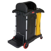 Rubbermaid FG9T7500BLA Hygen™ High Security Cleaning Cart 48-1/4"L X 22"W X 53-1/2"H